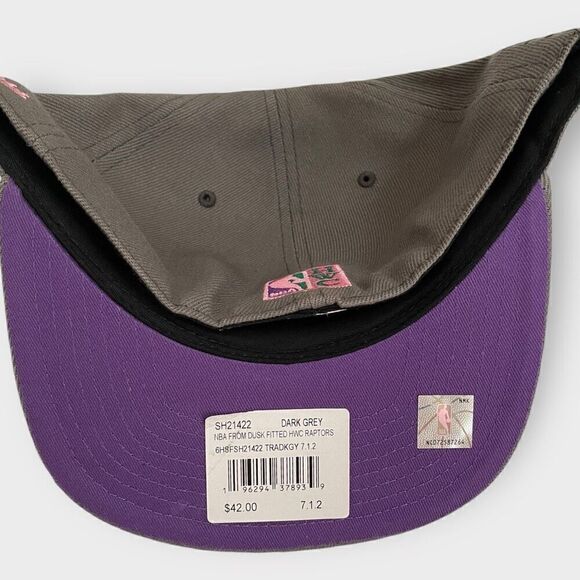 Toronto Raptors Mitchell & Ness NBA From Dusk HWC Fitted Hat Mens size 7 1/2 New - Picture 10 of 12
